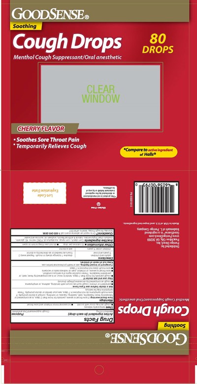 GoodSense Cherry 80ct PN60001810 7-1-2021.jpg Good Sense Cherry 80ct Cough Drops - GoodSense Cherry 80ct PN60001810 7 1 2021
